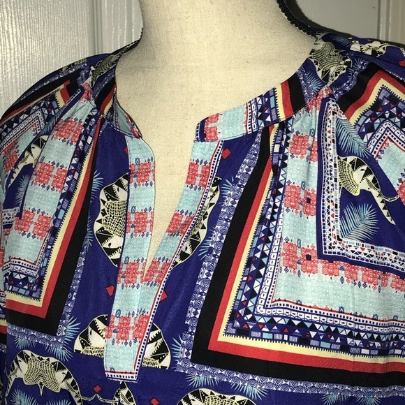 Collective concept geometric elephant print blouse - Picture 3 of 8